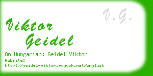 viktor geidel business card